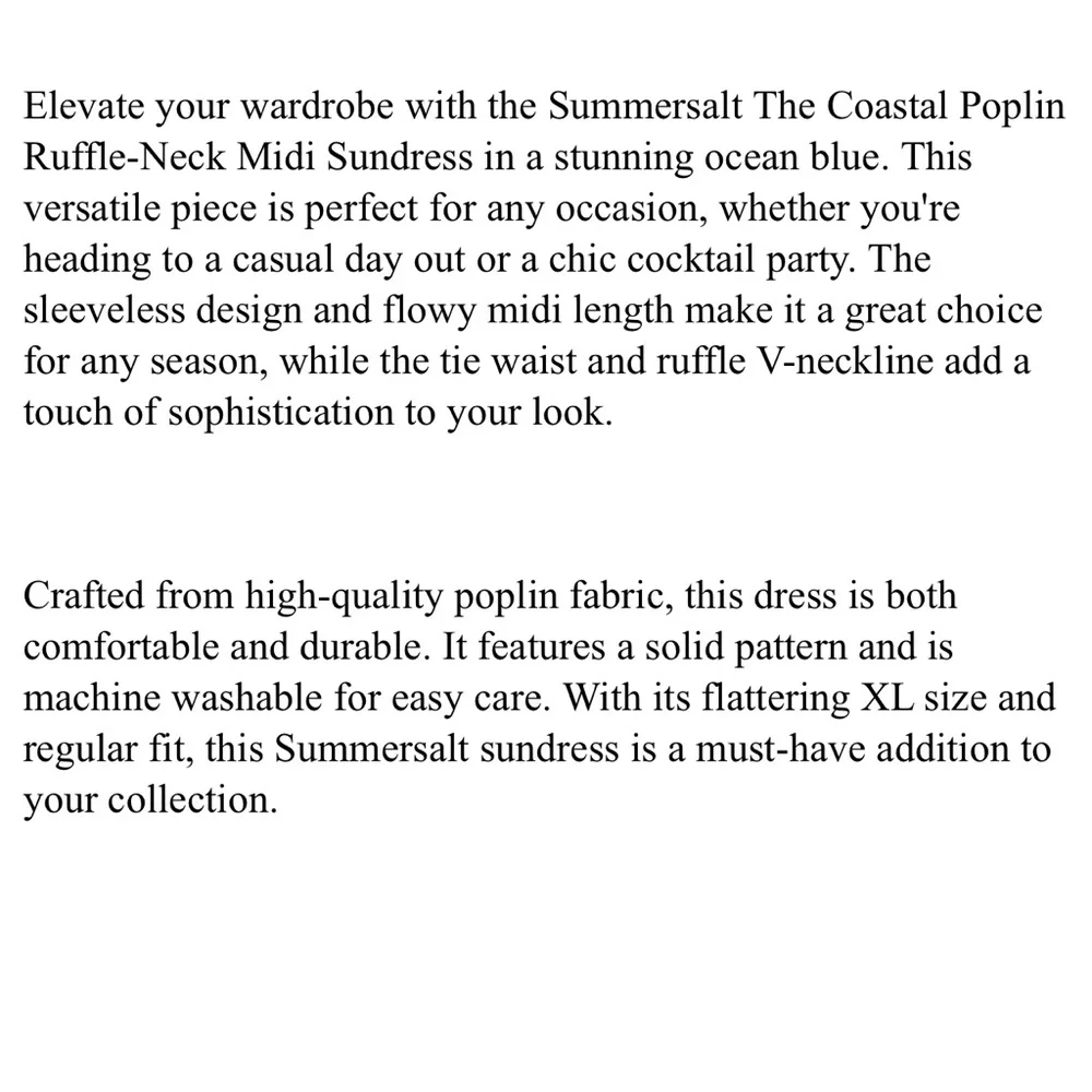 Summersalt Coastal Poplin Ruffle Neck Midi/Maxi Dress Blue - Picture 2 of 11